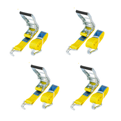 Set de patru benzi de transport galbene UNITRAILER 8m/50mm/5t cu tensionator