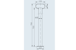Suport fix WINTERHOFF RSR48-700 pentru remorcă platformă de 150 kg, 48 mm, 700 mm