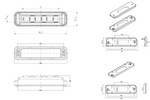 Lampă de avertizare WAŚ 2466 W285 LED intermitent portocaliu MASTER/SLAVE