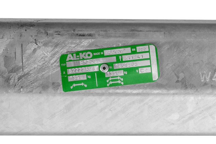 Axa franata AL-KO COMPACT pentru remorca / remorca 1350kg 900mm 1300mm 5x112