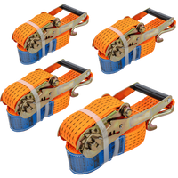 Set de patru benzi de transport UNITRAILER 4m/50mm/5t portocalii cu tensionator