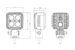 Lampă de siguranță LED WAŚ 2244 W267, lampă de avertizare roșie