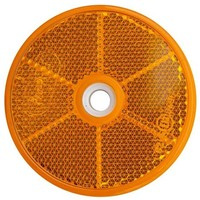 Reflector rotund, diametru 60 mm, portocaliu cu orificiu