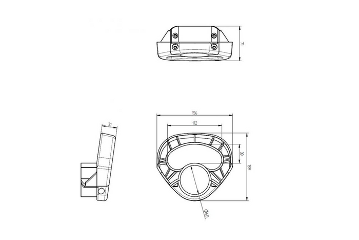 Mâner de manevră KNOTT 414005.001 pentru roată de susținere de 60 mm