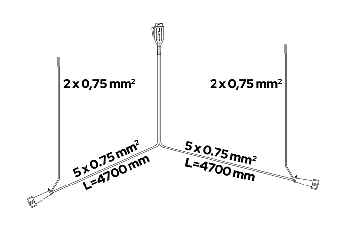 Instalație electrică ASPÖCK cablaj remorcă remorcă 7 m 13/8 PIN fișă baionete 2x 5 PIN