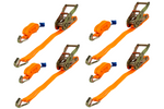 Set de patru benzi de transport UNITRAILER 6m/25mm/1t portocalii cu tensionator